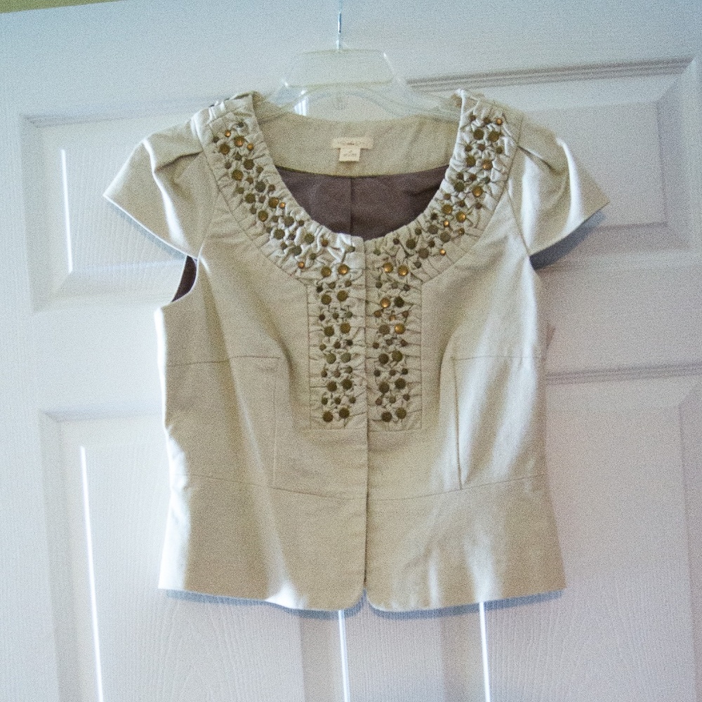 Anthro Cap Sleeve Jacket w/ Grommets EUC | Idra